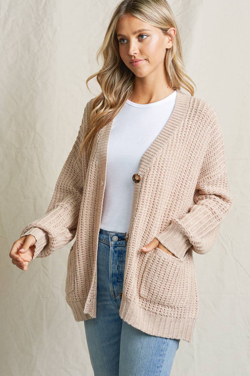 Maronie Oatmeal Cardigan