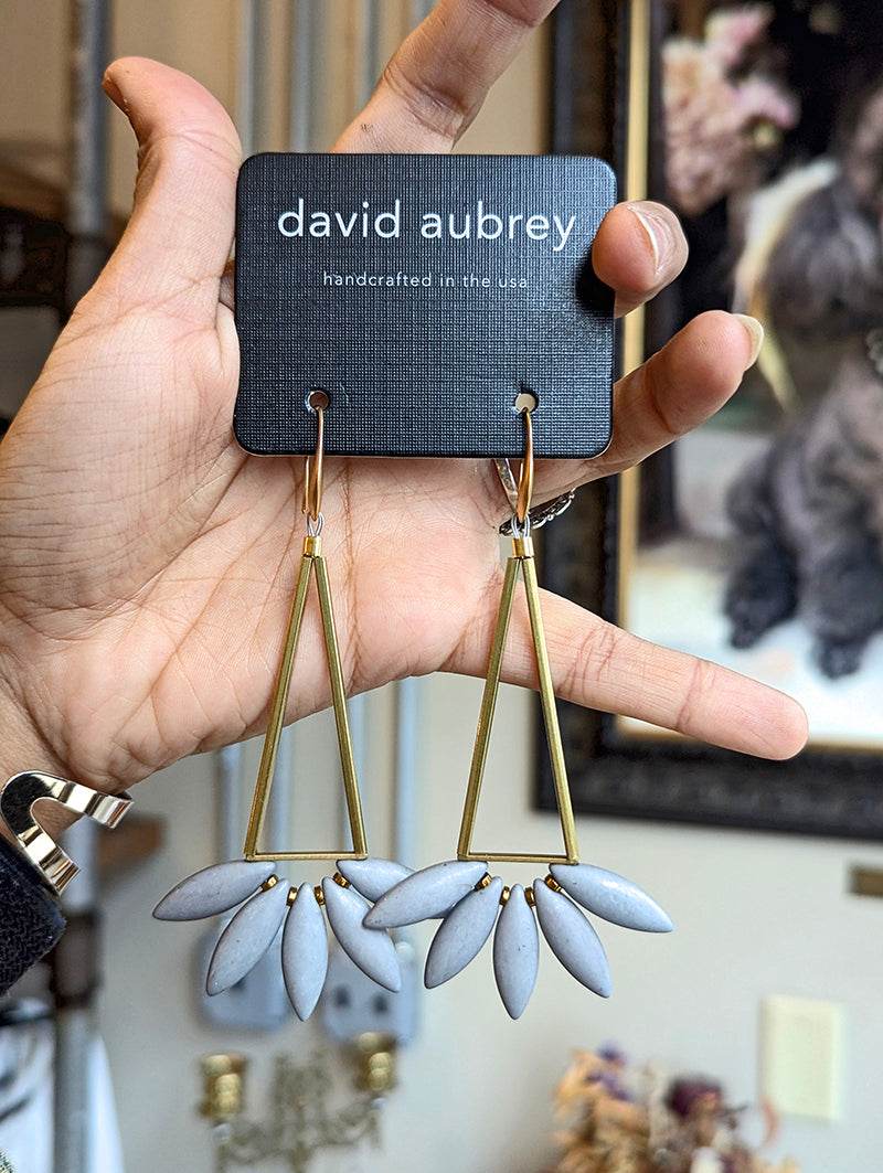 David Aubrey Grey Lotus Earrings