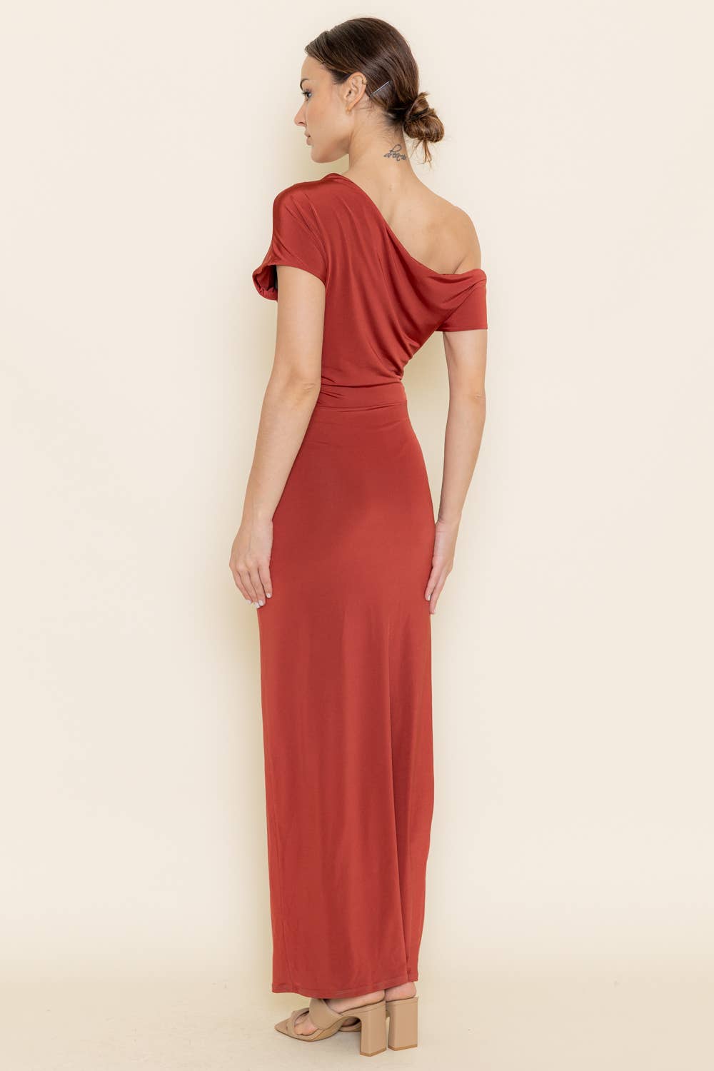 Fore Collection Asymmetric Maxi Dress