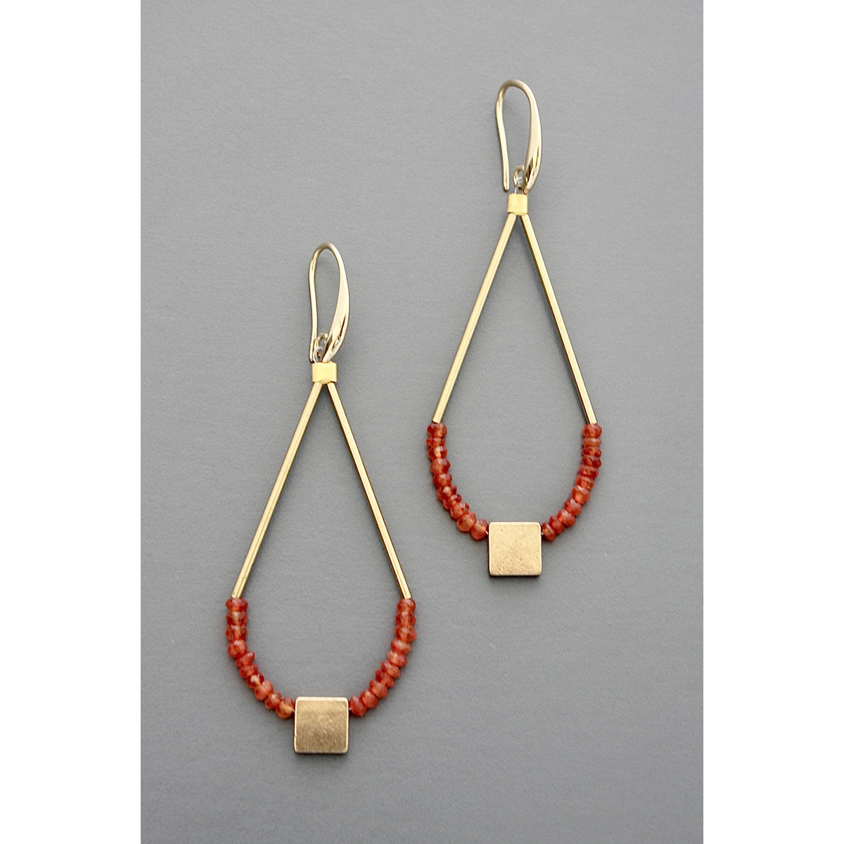 David Aubrey Faceted Carnelian Earrings