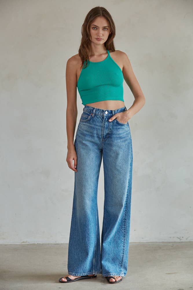 By Together Crop Halter Neck Top