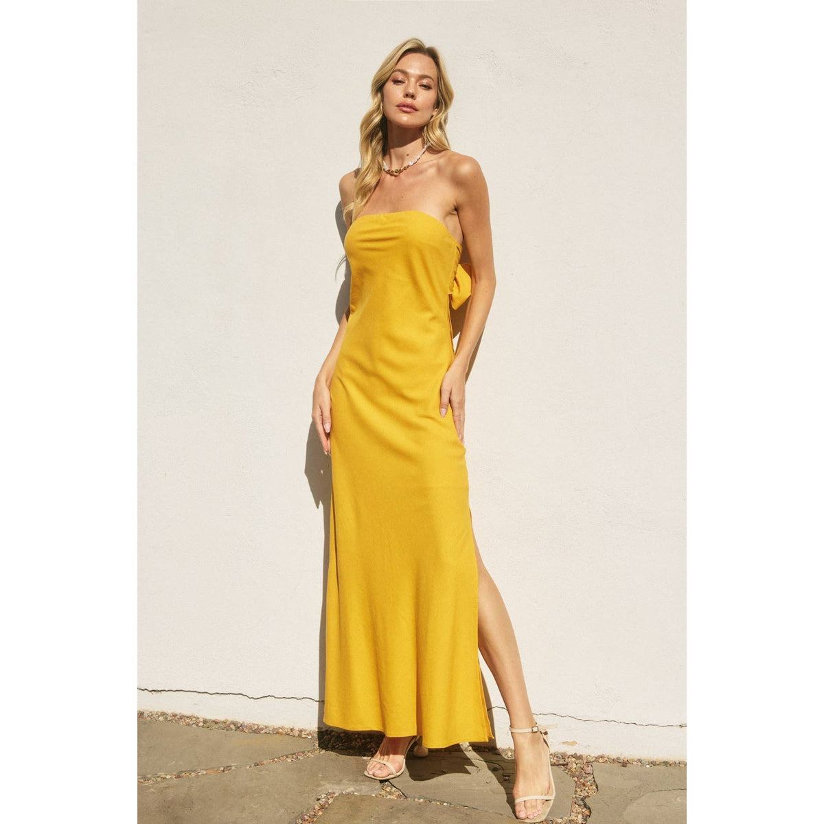 Dress Forum Strapless Cotton Maxi Dress