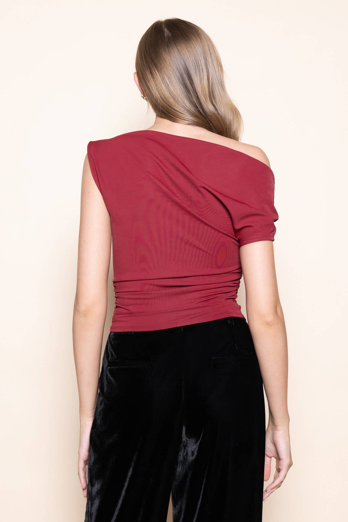 Fore Collection Chocolate Asymmetric Top