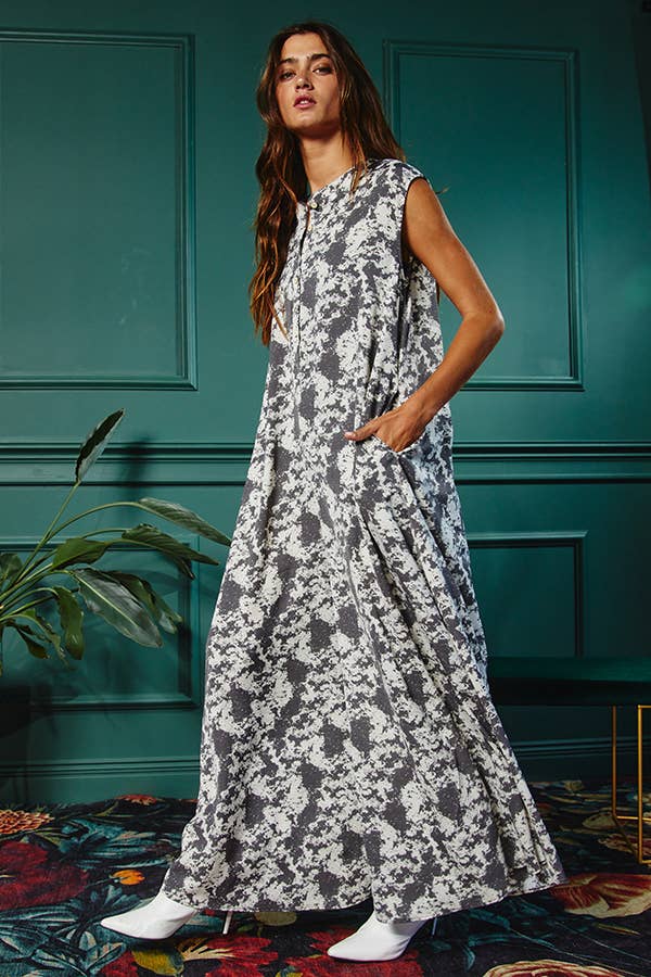 Bucketlist Wide Leg Printed Woven Jumpsuit