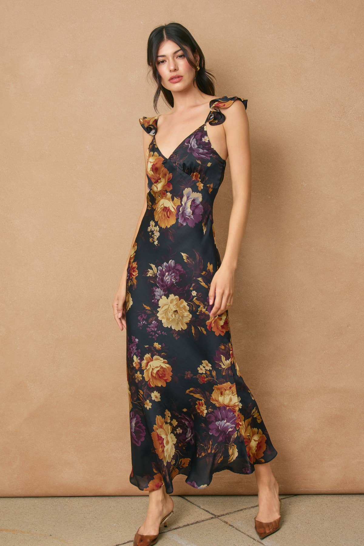 Dress Forum Flutter Shoulder Maxi Dress