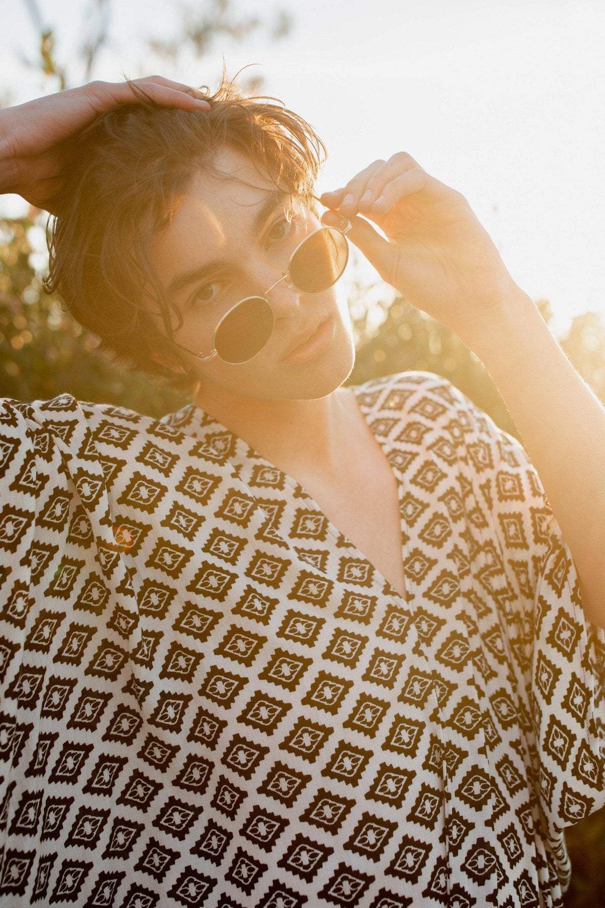 Jennafer Grace Hopi Eye Blanc Kaftan