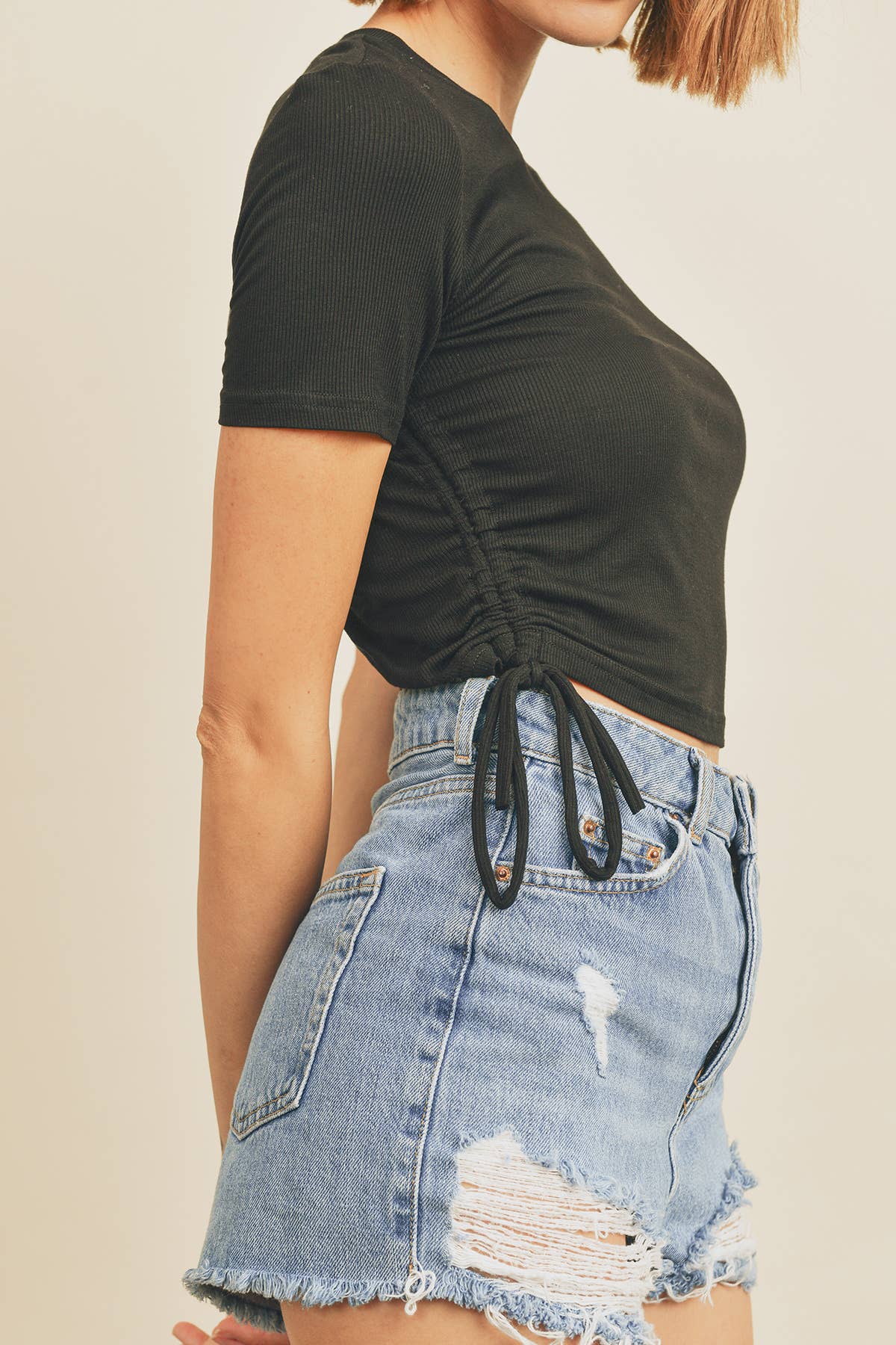 Dress Forum Drawstring Ruched Tee