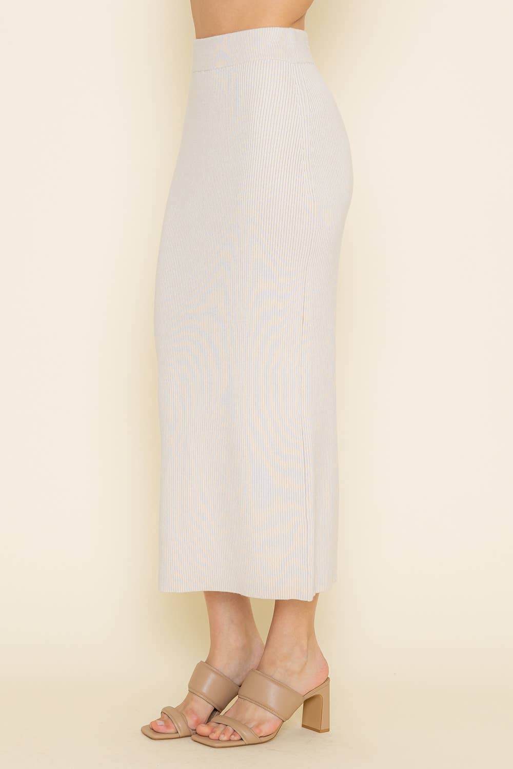 Fore Collection Rib Knit Midi Skirt