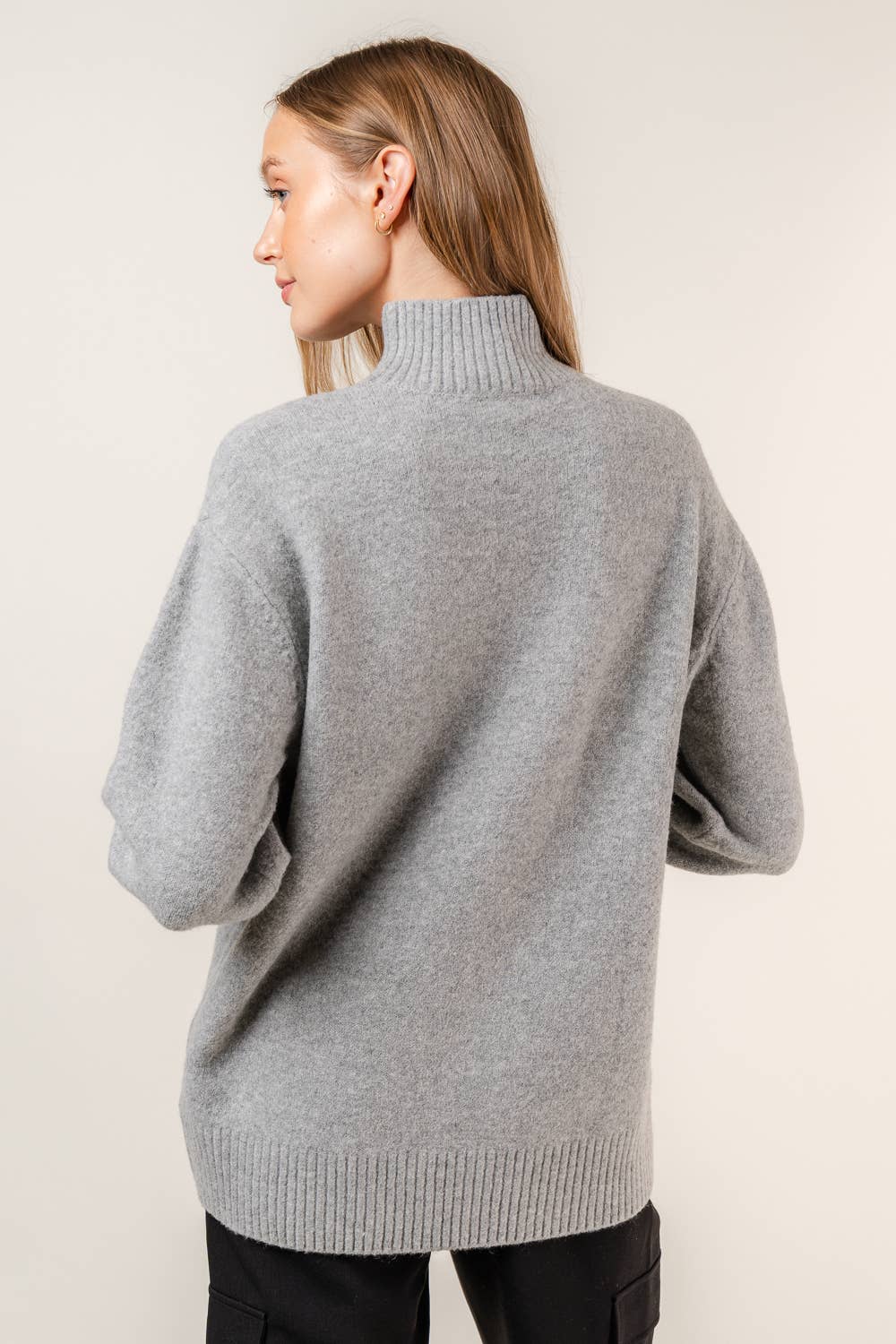 Fore Collection Grey Knit Sweater