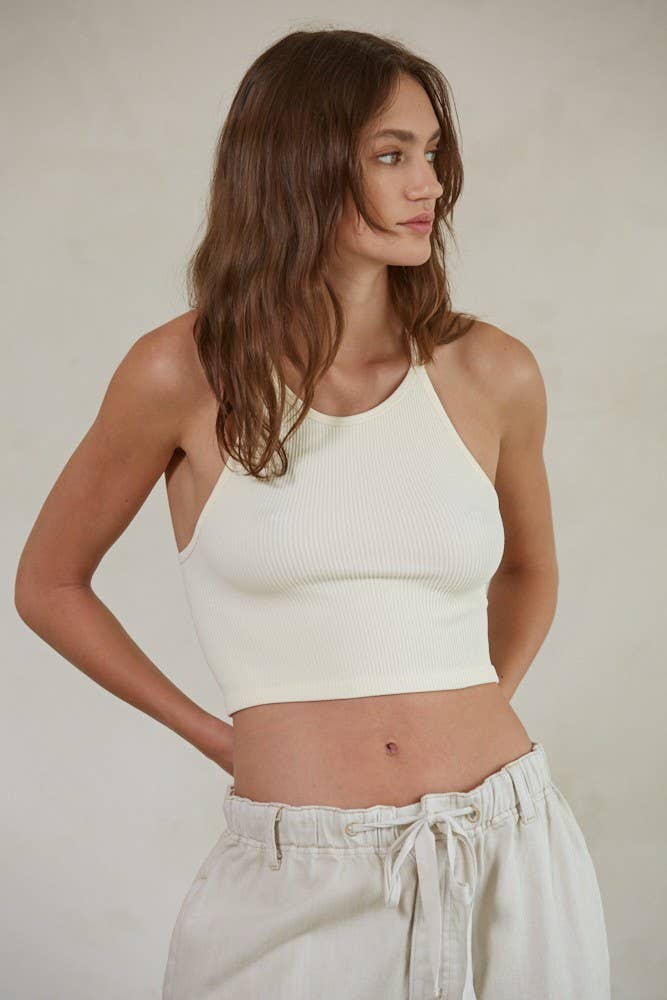 By Together Crop Halter Neck Top