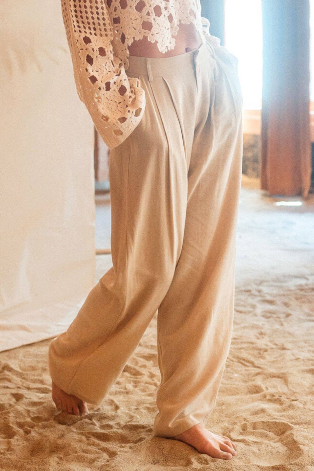 Fore Collection Linen Basic Trousers
