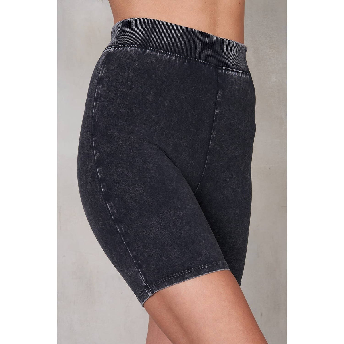 Maronie Mineral Washed Basic Bike Shorts
