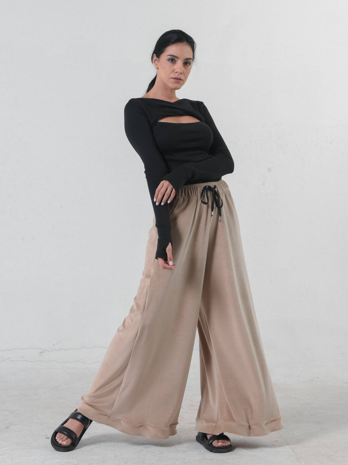 Metamorphoza Cut-out Long Sleeve Top