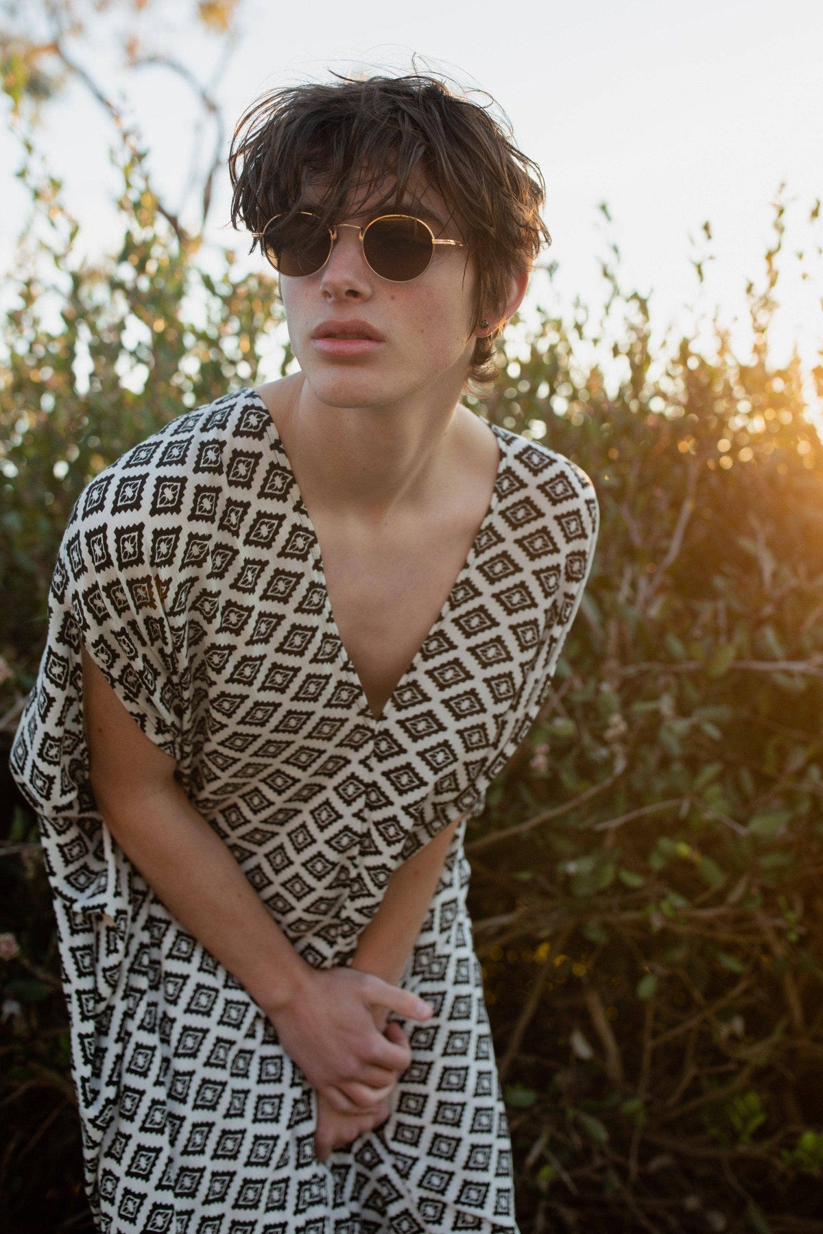 Jennafer Grace Hopi Eye Blanc Kaftan