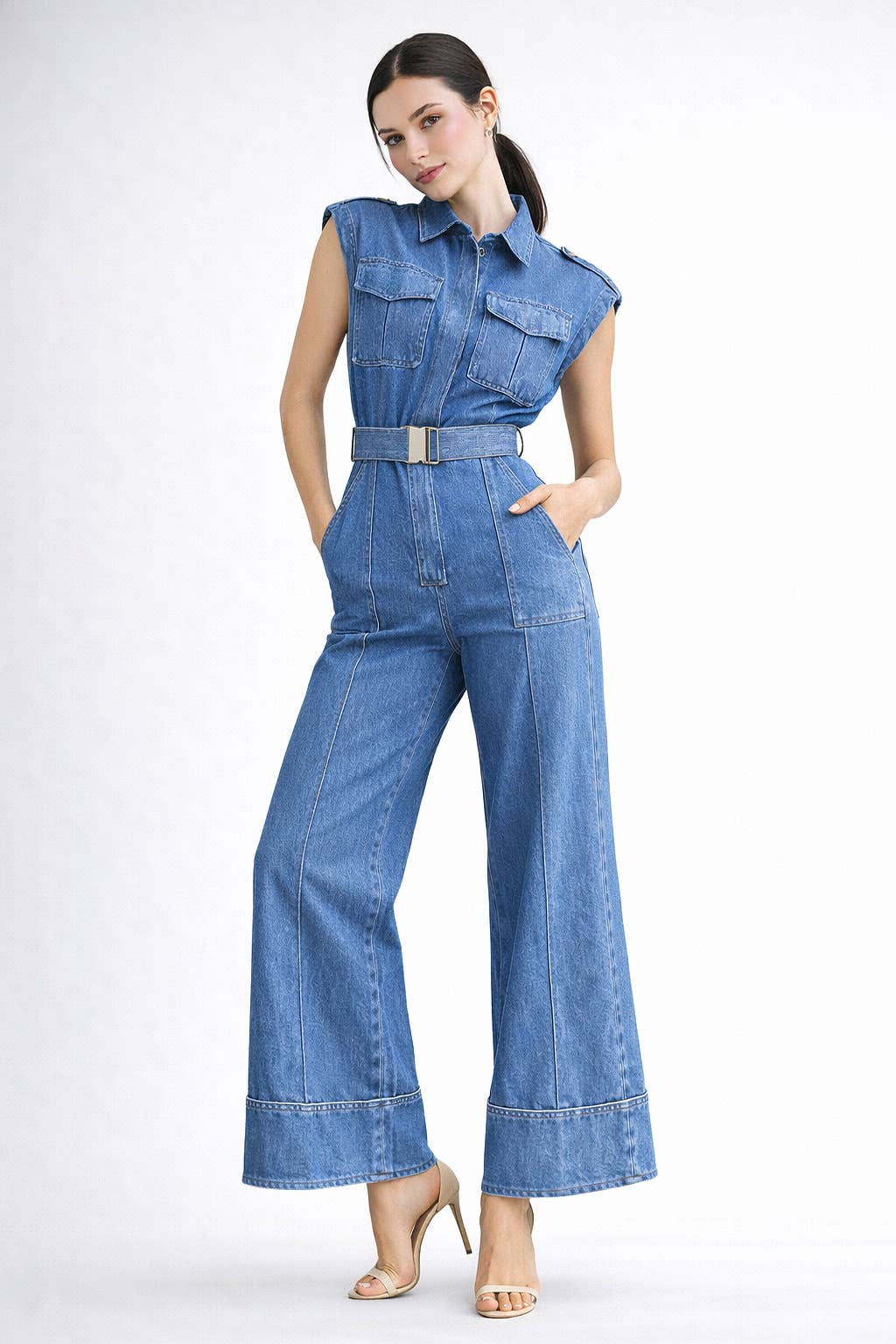 Endless Blu Denim Jumpsuit