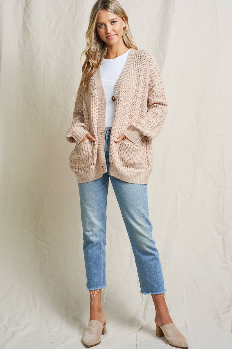 Maronie Oatmeal Cardigan