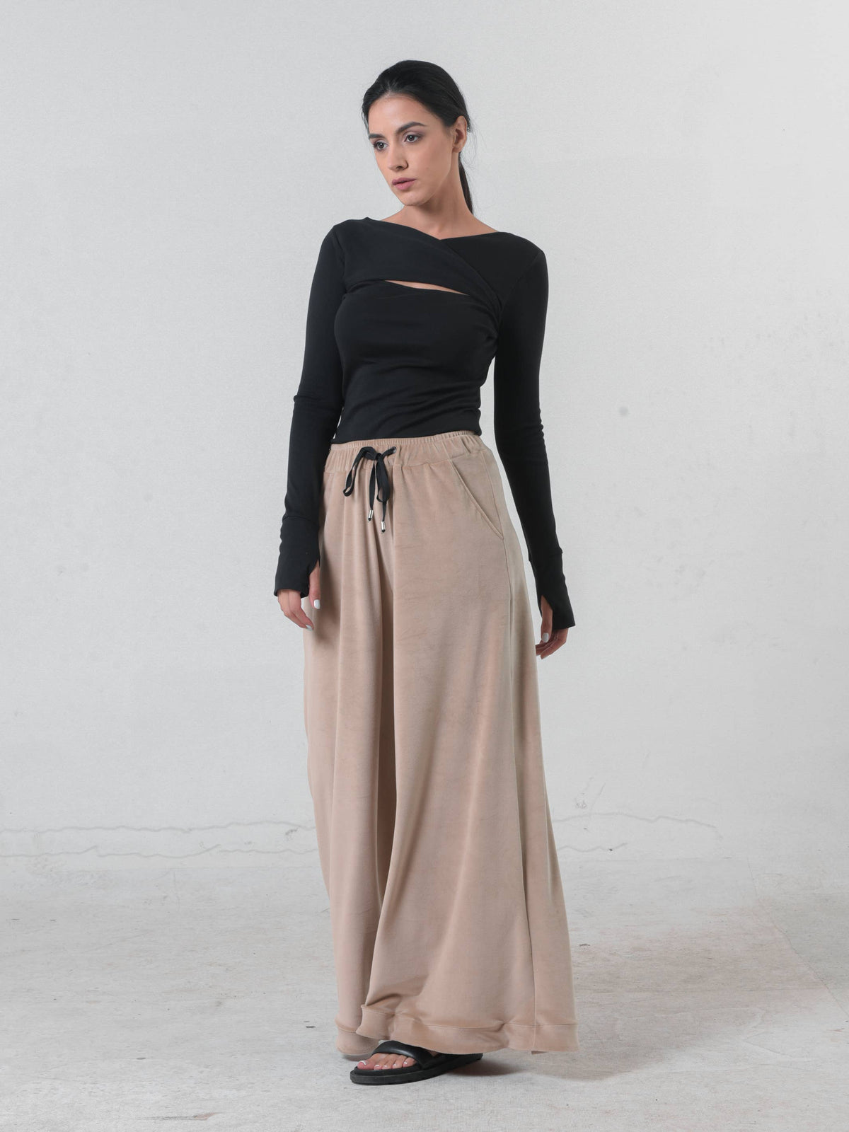 Metamorphoza Cut-out Long Sleeve Top