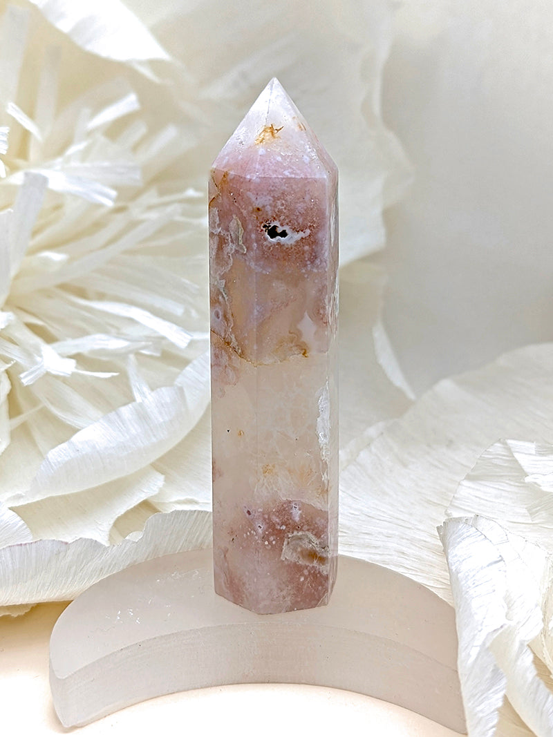 Witch's Way Flower Agate Crystal Point