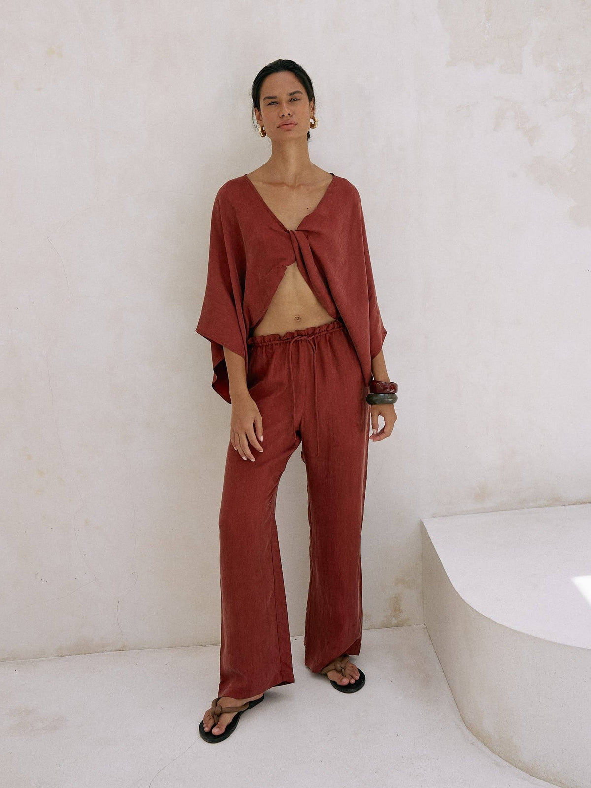 The Handloom Lucid Flow Tie Pants