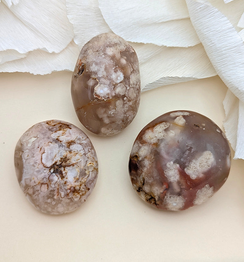 Witch's Way Flower Agate Palm Stone