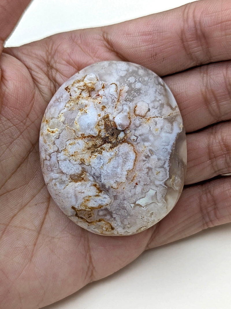 Witch's Way Flower Agate Palm Stone