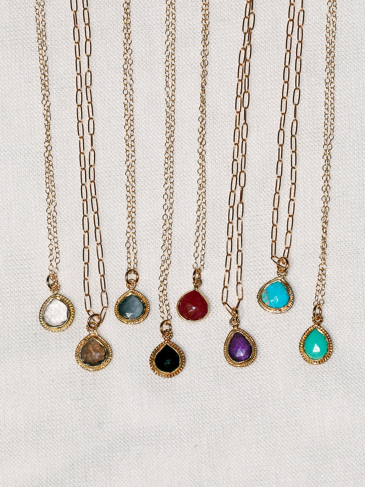 Susan Rifkin Gold Ornate Pendant - Teardrop (Multiple Colors!)