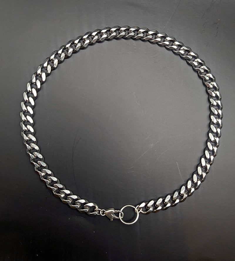 Hellhound Steel O-Ring Curb Chain Choker Necklace