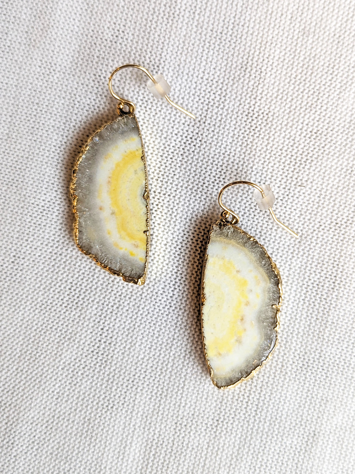 Nuance Yellow Geode Earrings | One of a Kind