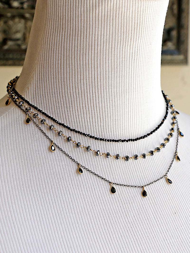 Susan Rifkin Beaded Mystic Pyrite Necklace | Gold Filled