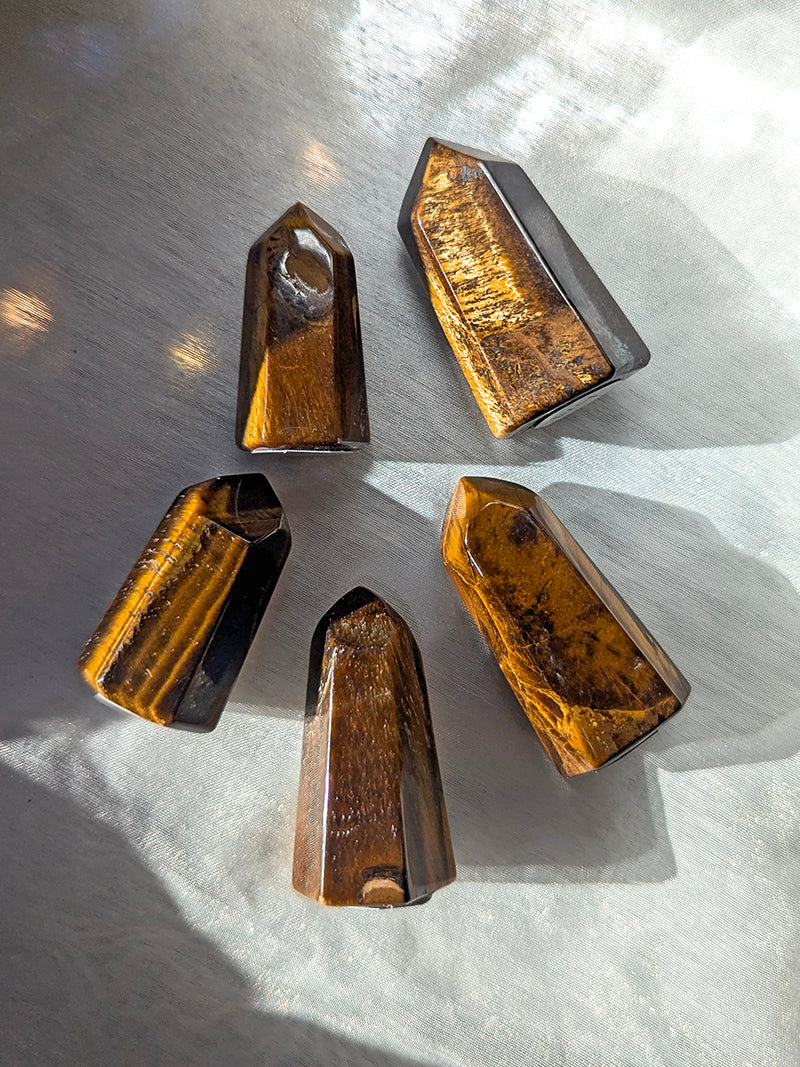 Witch's Way Tigers Eye Crystal Points