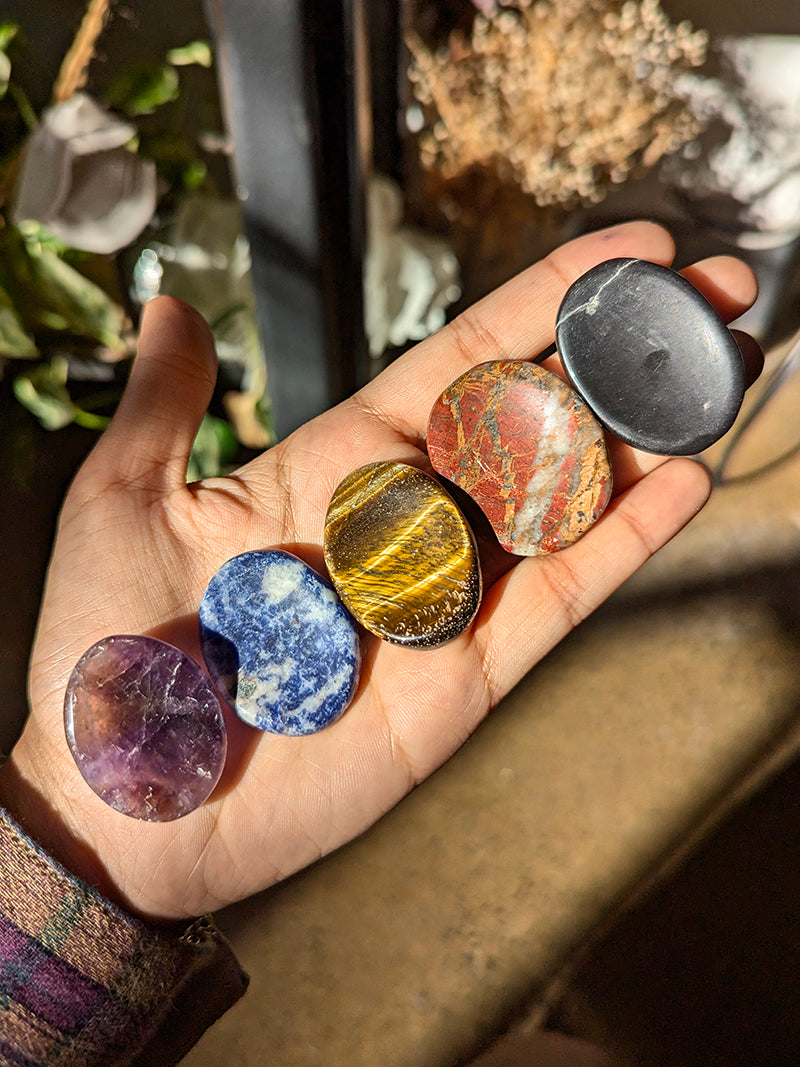 Toile Worry Stones | Multiple Crystal Options!