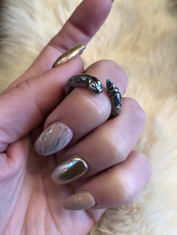 Hellhound Jewelry Serpent Queen Ring in Silver