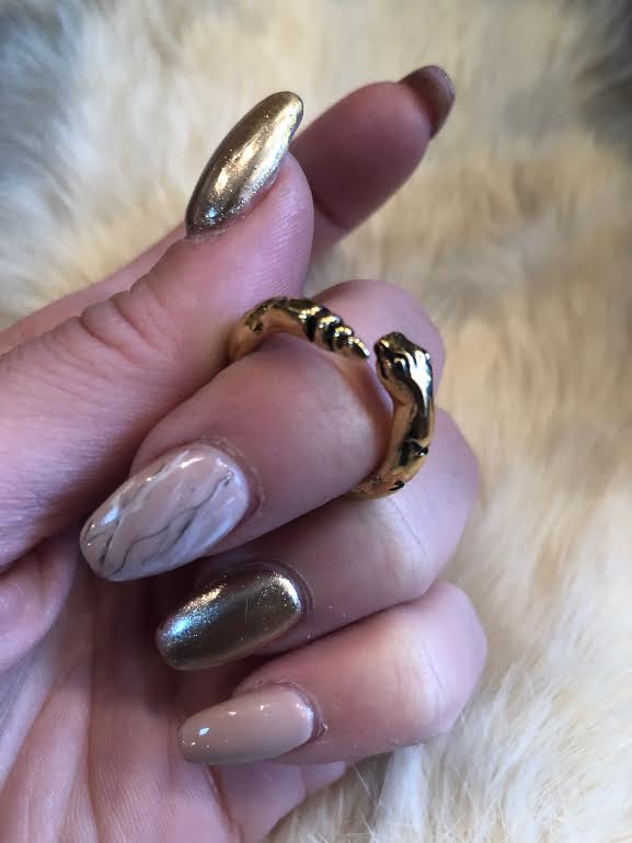 Hellhound Jewelry Serpent Queen Gold Ring