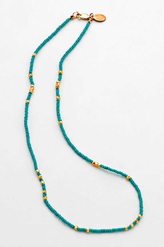 Susan Rifkin Turquoise Seed Bead Necklace