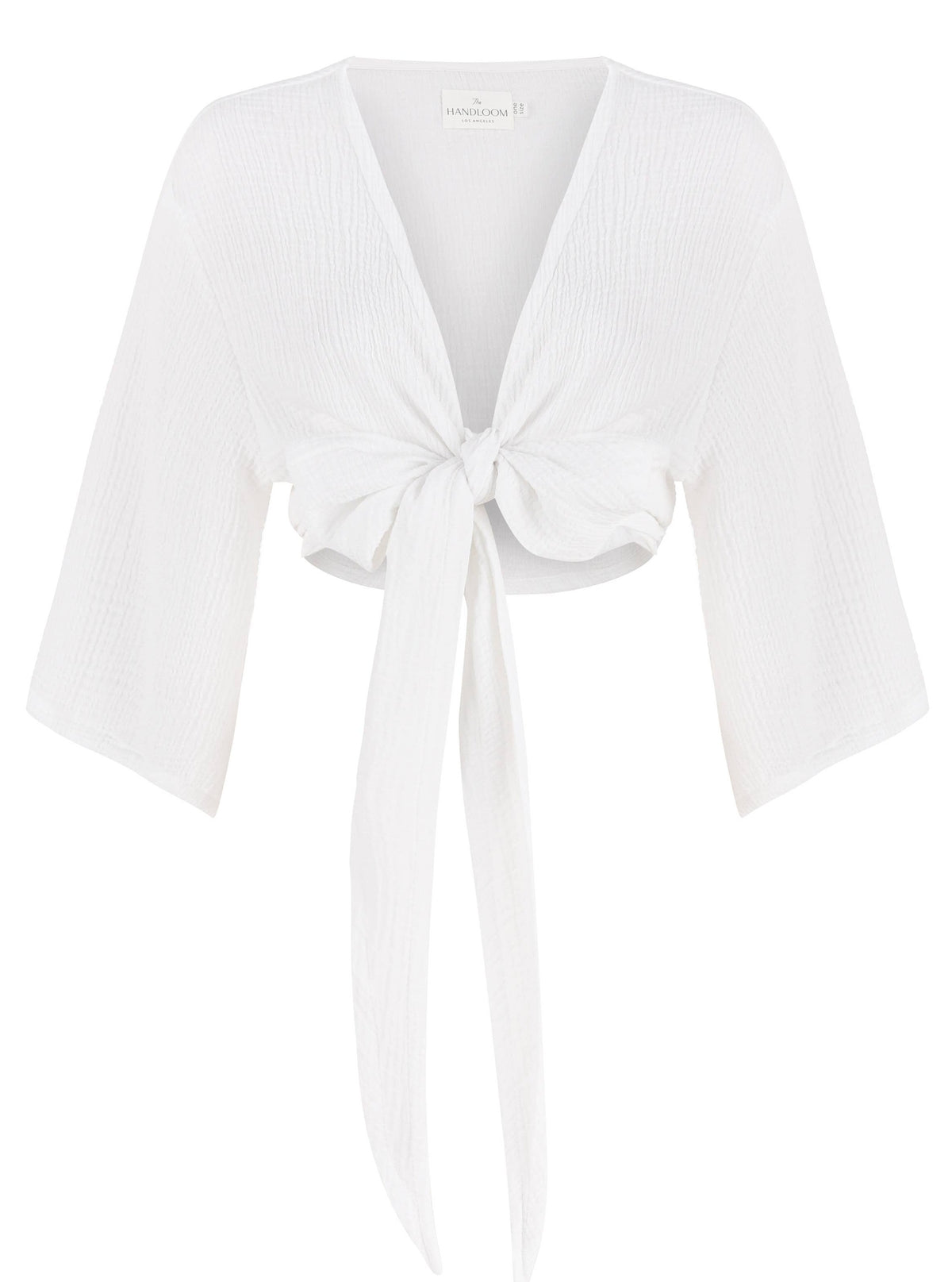 The Handloom Bali Wrap Top White