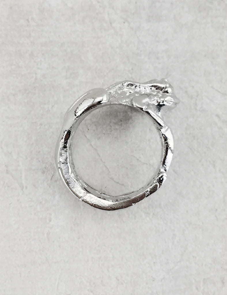 Nuance Silver Frog Ring