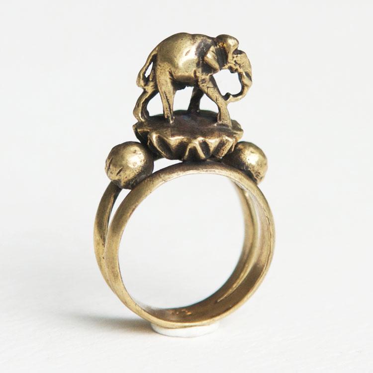 Ozma Autonomy Lilly Elephant Ring - Brass