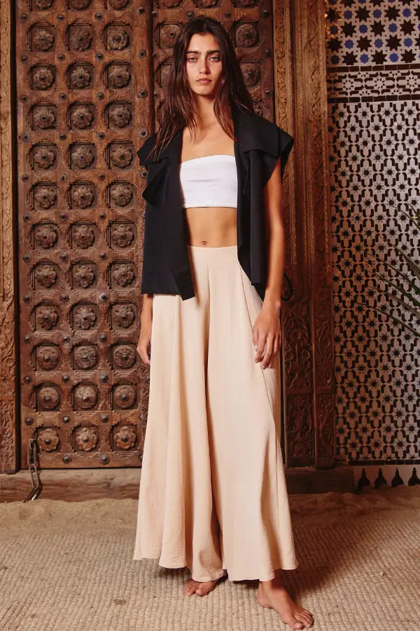 Bucketlist Wide Leg Pants Taupe