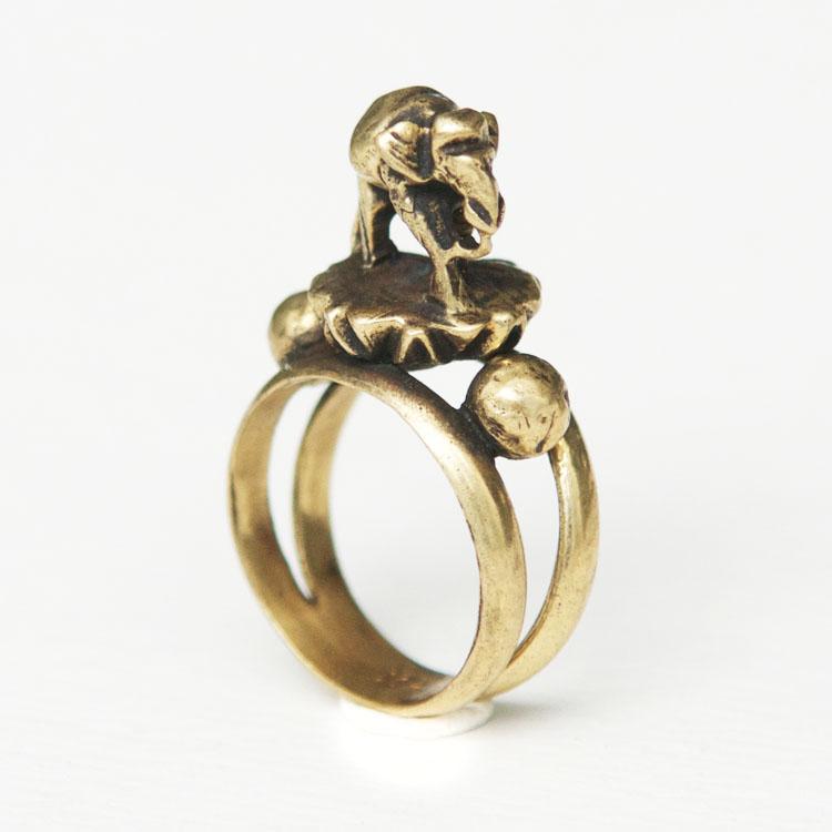 Ozma Autonomy Lilly Elephant Ring - Brass