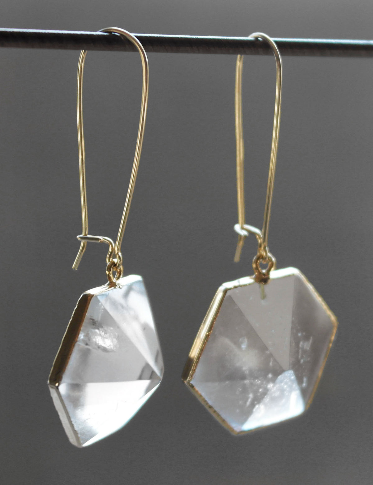 Nuance Hexagon Point Earrings | More Color Options