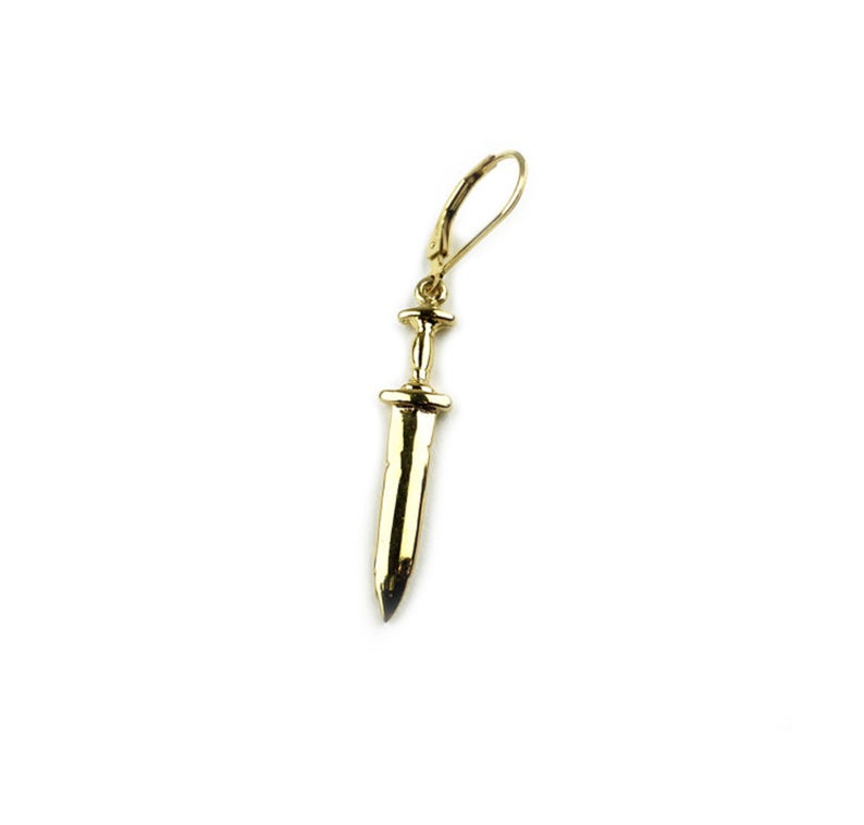 Hellhound Jewelry Dagger Shorty Earring - Gold