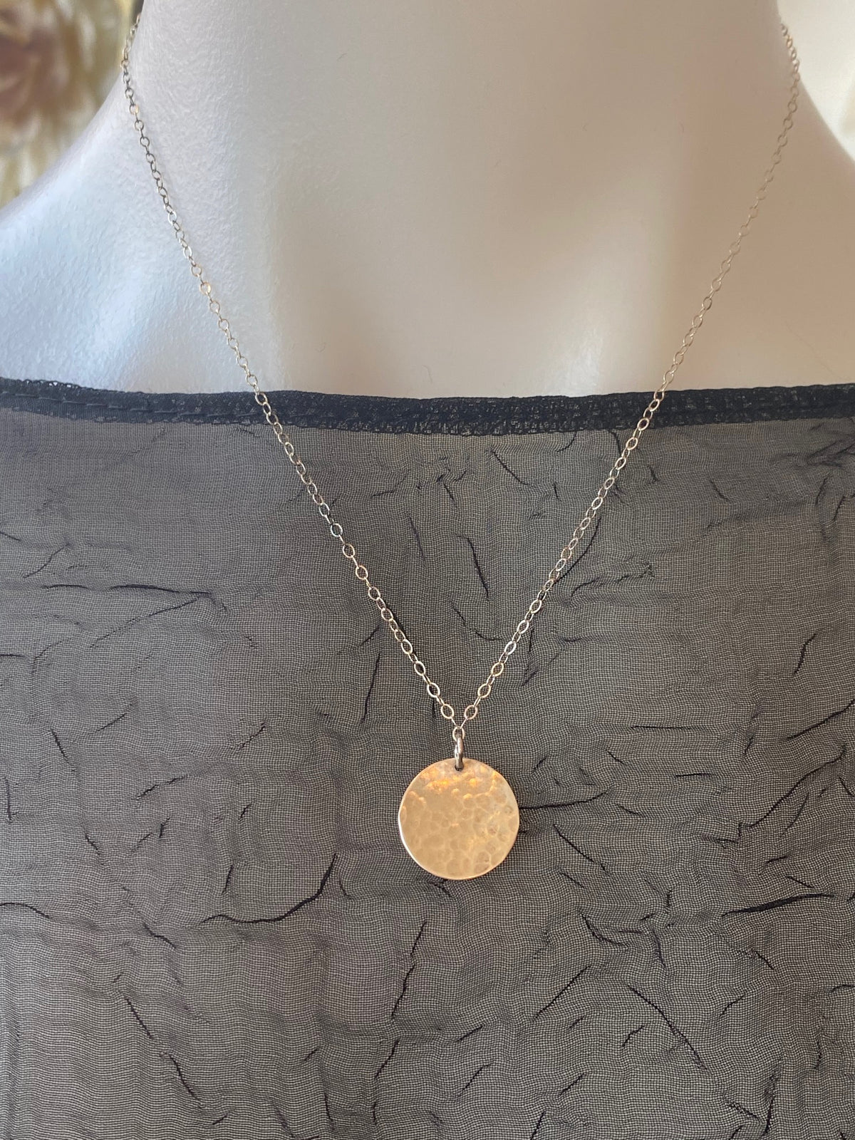 Vannucci Silver Disk Necklace