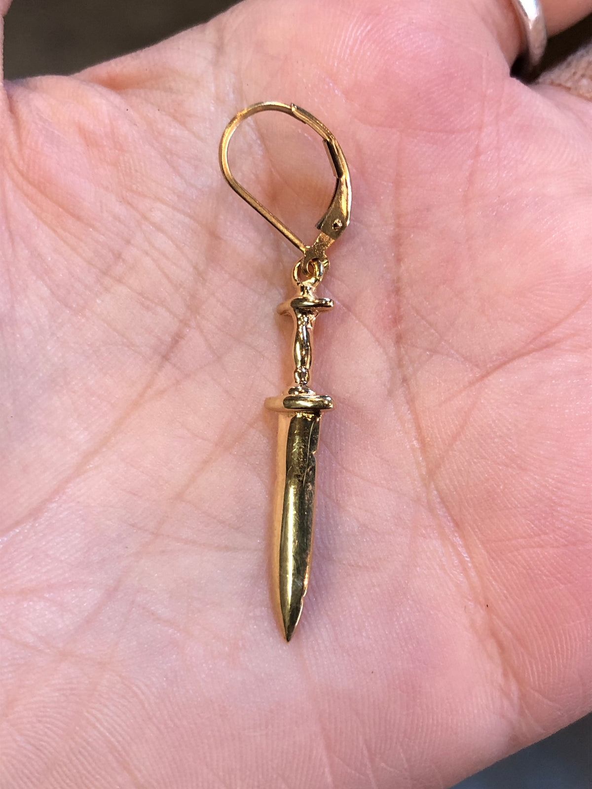 Hellhound Jewelry Dagger Shorty Earring - Gold