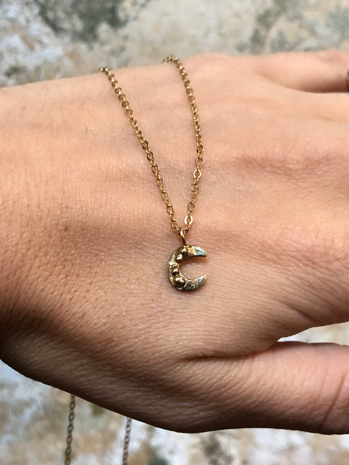 Hellhound Jewelry Luminous Crescent Charm Necklace