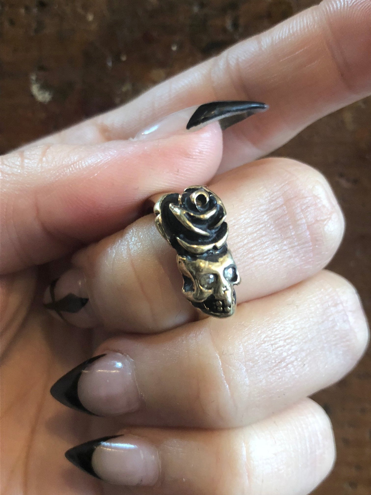 Hellhound Jewelry Rose Queen Gold Ring
