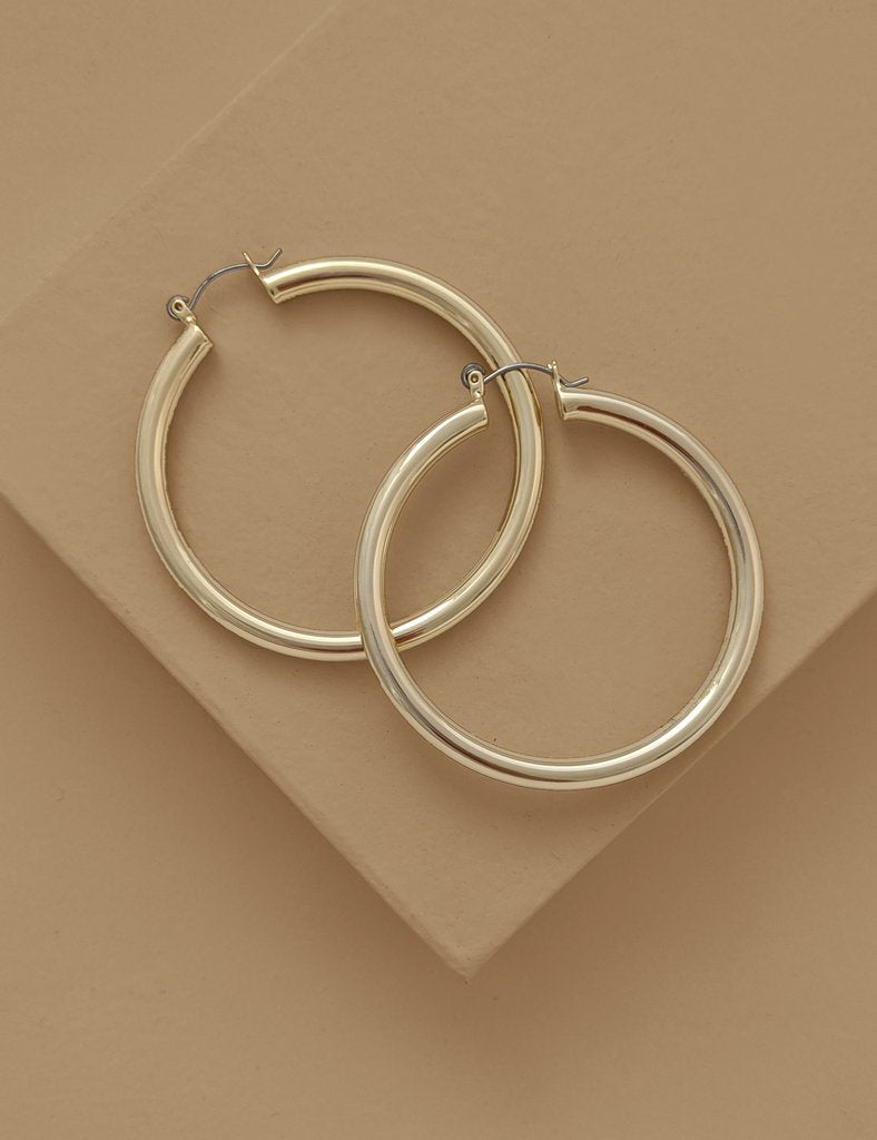 Nuance Tube Hoops Gold