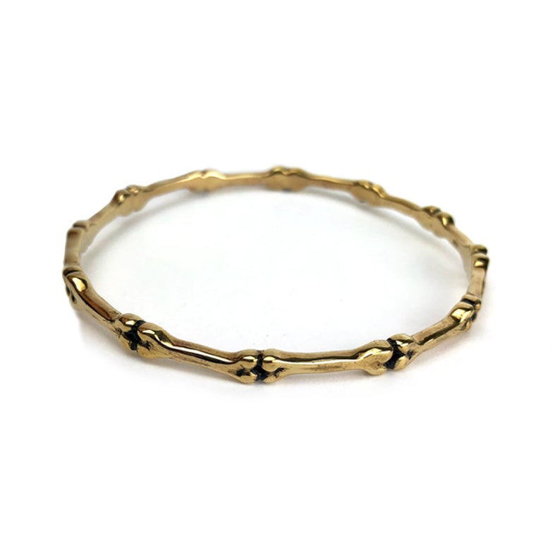 Hellhound Jewelry Burial Bangle Bracelet in Gold